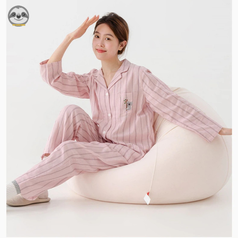 Phong cách Nhật Bản Muji - Quần yếm cotton mềm mại cho nam và nữ