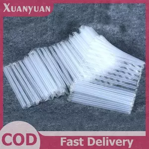 XUAN 500 Chiếc DIY Ống Hút Nhựa Dùng Một Lần Ngắn Trong Suốt Nhọn Mỏng Ống Hút Uống Hàng Hóa Phụ Kiện Nhà Bếp VN