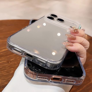 Ốp điện thoại trong suốt từ tính pha lê lỗ lớn cho IPhone 17 Pro Max 17Air 11 12 13 14 15 16 Pro Max Plus Vỏ trong suốt Vỏ bảo vệ chống sốc