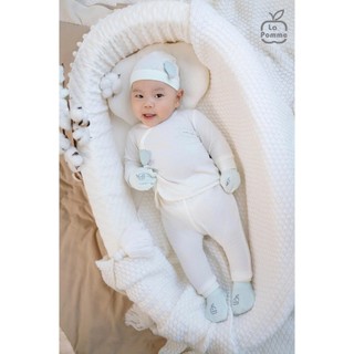 La pomme AW2025 BST sơ sinh La Pomme mềm mịn đón con yêu - Xanh cho bé T11.2