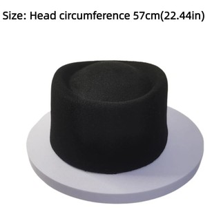 Mũ Fedora bằng len giả, thiết kế mái vòm cứng, phù hợp cho biểu diễn và du lịch ngoài trời