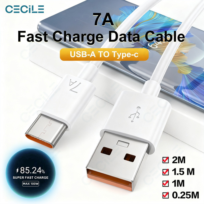 Dây Sạc Nhanh Type C 100W 7A Cho Điện Thoại Android Sạc Ổn Định Bảo Vệ Pin Dây Bền Không Lo Đứt Gãy | BigBuy360 - bigbuy360.vn