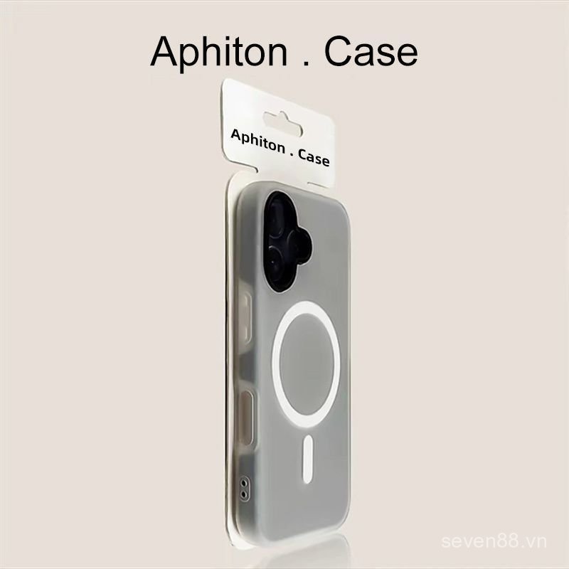 Ốp Điện Thoại Thích Hợp Cho iPhone 11 12 13 14 15 16 Pro max Plus Vỏ Từ Tính Màu Cam Đơn Giản Chống Sốc Vỏ Bảo Vệ Chống Sốc Bao Gồm Tất Cả GH4P