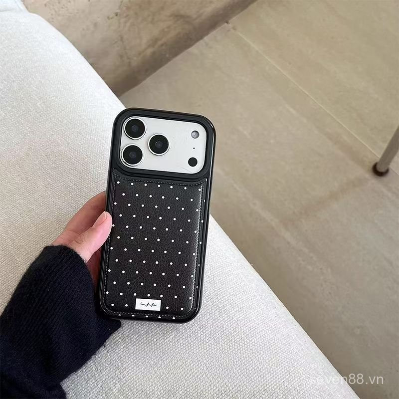 Ốp Điện Thoại Thích Hợp Cho iPhone 7 8 X XS XR XSMAX 11 12 13 14 15 16 17 Pro max Plus Đệm Không Khí Toàn Màn Hình Màu Hồng Chấm Bi Chống Sốc Vỏ Bảo Vệ Chống Sốc Bao Gồm Tất Cả WWPS