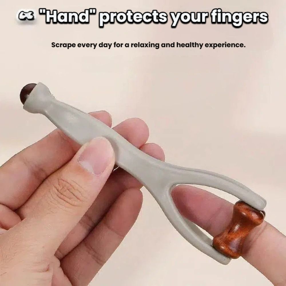 Con lăn Massage ngón tay ESSENCEH, Máy mát xa ngón tay bằng gỗ nguyên khối thiết kế kẹp, với 360° Con lăn Bấm huyệt để giảm kinh tuyến trị liệu bằng tay
