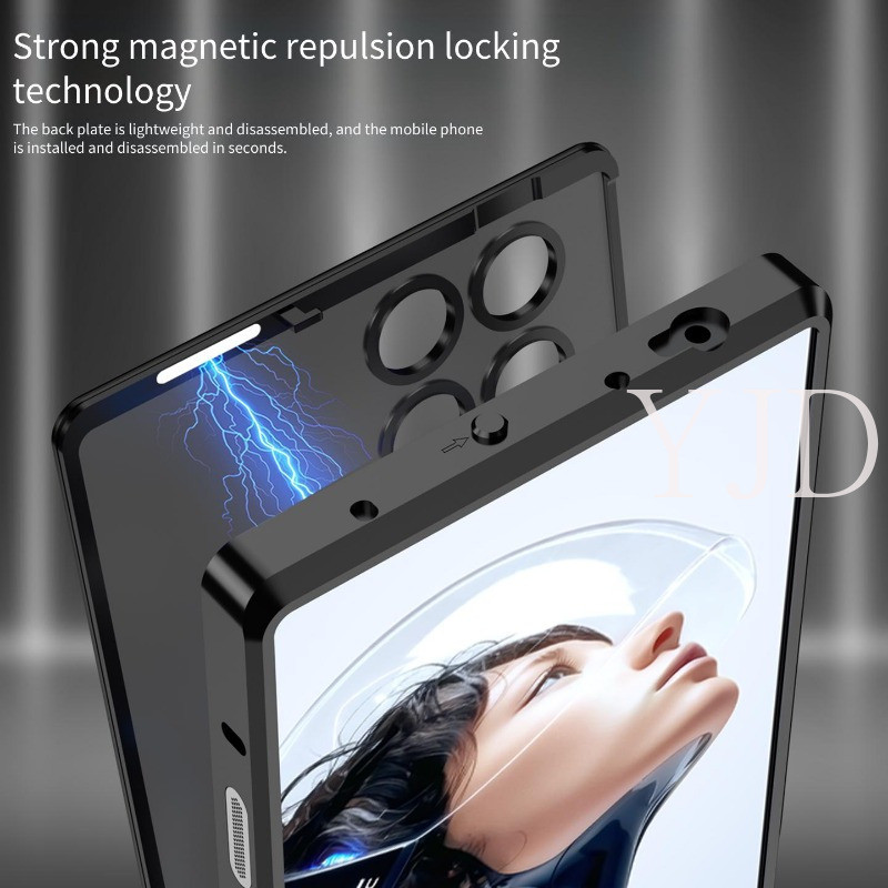 Ốp Lưng Cho RedMagic 11 Pro 11Pro + Khung Kim Loại Matte Mặt Sau Bảng Điều Khiển Tản Nhiệt Chống Rơi Vỏ Điện Thoại