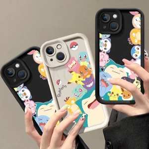 Tương thích cho Samsung Galaxy S24 FE S25 Edge S25 FE A23 A36 A06 A16 M35 M51 M54 M55 Pokemons Snorlax Pikachu Silicone Soft Cover