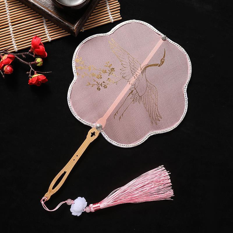 Phong Cách Trung Quốc Mạ Vàng Nhóm Quạt Phong Cách Cổ Đại Cung Điện Quạt Cần Cẩu Plum Fan Trang Phục Cổ Hanfu Sườn Xám Khiêu Vũ Quạt Ảnh Đạo Cụ 25.10.31