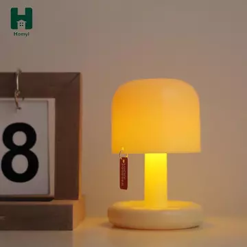Đèn bàn Mini Đèn bàn Đèn ngủ có thể sạc lại với tấm che đèn Đèn đầu giường nấm Đèn bàn nhỏ cho quầy bar, bàn đầu giường,