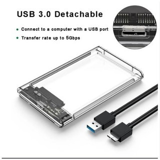 [vạn] Box Ổ Cứng 2.5” Trong Suốt USB 3.0 – SATA III, Cắm Là Nhận, Hỗ Trợ Ổ 2TB, Bảo Hành Đầy Đủ 12 Tháng