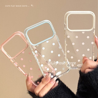 Ốp Lưng Chấm Bi Màu Trơn Cho iPhone 17ProMax 17Po 17 16ProMax 16Pro 16 15ProMax 15Pro 15 14ProMax 14Pro 14 13ProMax 13Pro 13Pro 13 Phong Cách Hàn Quốc Trong Suốt Màu Hồng Mềm