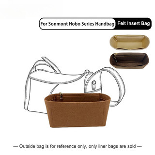Túi bên trong nỉ di động Túi chèn Túi xách Mini nhiều túi Túi lót Túi lưu trữ Thích hợp cho túi Sonmont Hobo