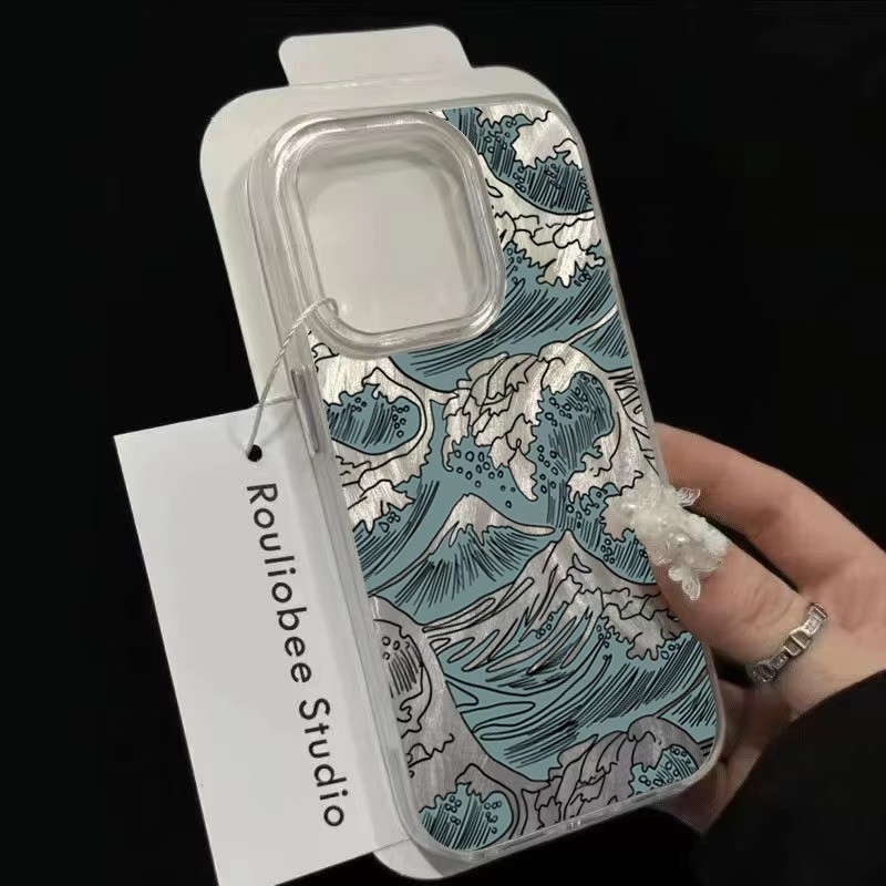 Dành Cho Samsung S24 S25 S23 Ultra S24 FE S23 S21 S22 S21 Plus Phong Cách Văn Học Nhật Bản Sợi Lông Vũ Cứng Chống Sốc