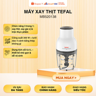 Máy xay thịt Tefal MB520138, công suất 300W, dung tích 0.4 lít - Hàng chính hãng, bảo hành 24 tháng