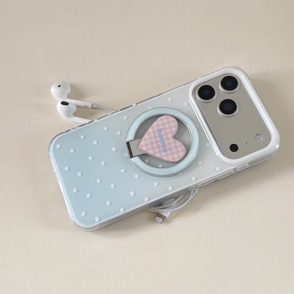 Ốp Lưng Cứng Tương Thích Với iPhone 13 14 14Pro 14ProMax 15 15Pro 15ProMax 16 16Pro 16ProMax 17 17Pro 17ProMax 17Air Gradient Blue Wave Point Pattern Magnet Case