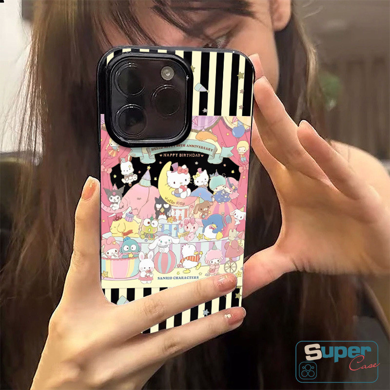 Ốp Lưng Tương Thích Cho IPhone 13 11 16 17 15 14 12 Pro Max Air 15 14 17 13 12 16 Pro 7 6 8 16 15 14 6s Plus X XR XS Max SE 2020 Kẹo Hello Kitty Dễ Thương Ngọt Ngào Bìa mềm Doodle màu