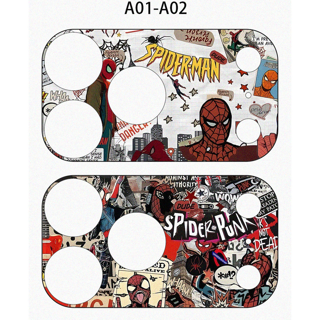 [2 Cái] Dành Cho iPhone 17 Pro / 17 Pro Max DIY Mềm Mờ Camera Giấy Dán Phim / Marvel Iron Man Spiderman Siêu Anh Hùng In Chống Trầy Xước Bảo Vệ Camera