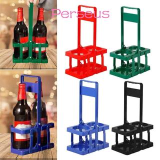 MEGOCE 1 Cái Giá Đựng Bia, 2 Lỗ Thanh Đồ Uống Hiển Thị Hộp Đựng Bia, Giá Đựng Đồ Uống Có Thể Tái Sử Dụng Bằng Nhựa Bền Có Thể Gập Lại
