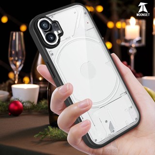 For Nothing Điện thoại Nothing Phone 1 Ốp lưng cứng trong suốt Khung silicon mềm Chống rơi Vỏ mỏng chống sốc