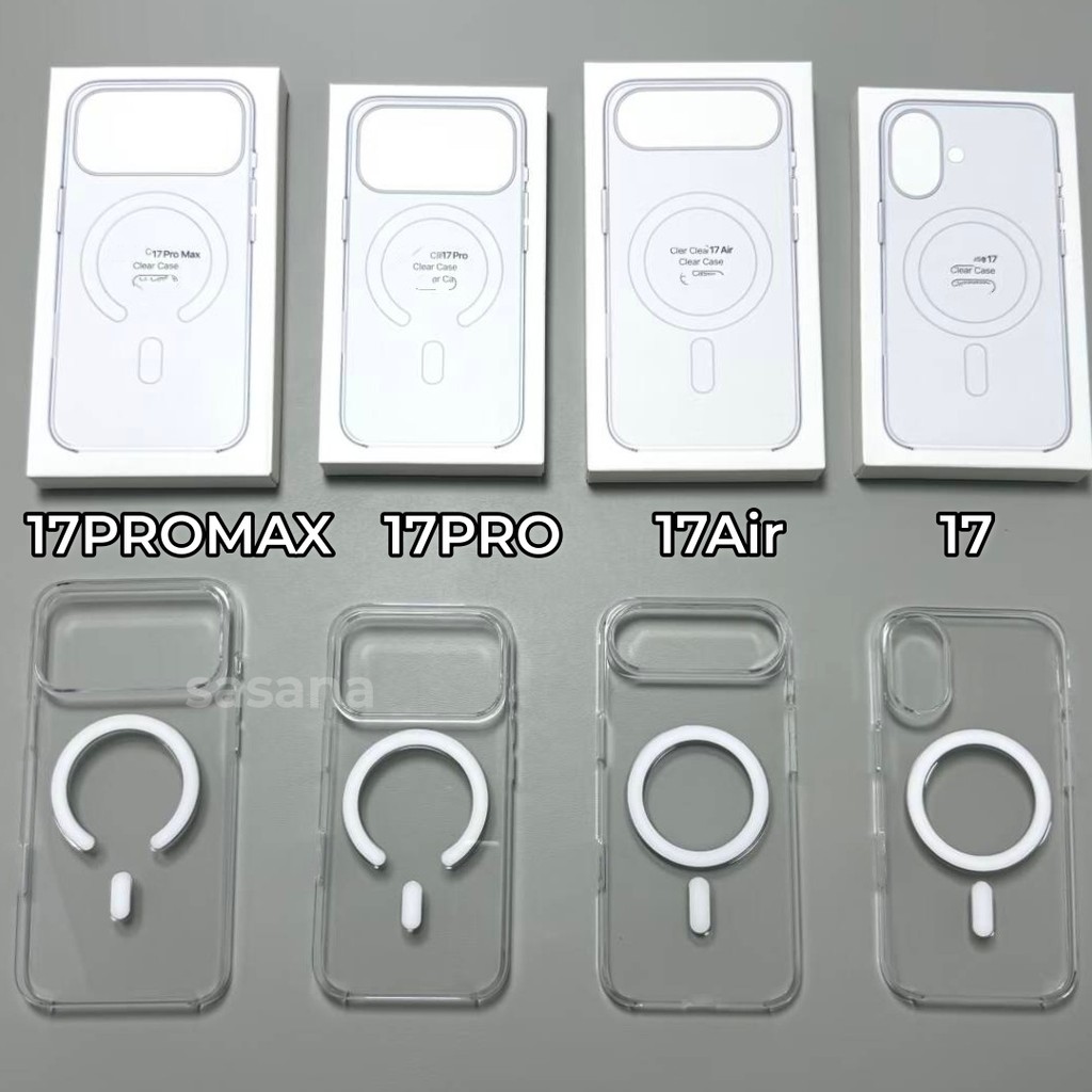 Trong suốt [chính thức 1: 1] Silicon lỏng từ tính cho iphone 17 / 16 / 15 / 14 / 12 / Pro / Pro Max / Plus / Vỏ điện thoại Air Hoạt hình bật lênEquipped