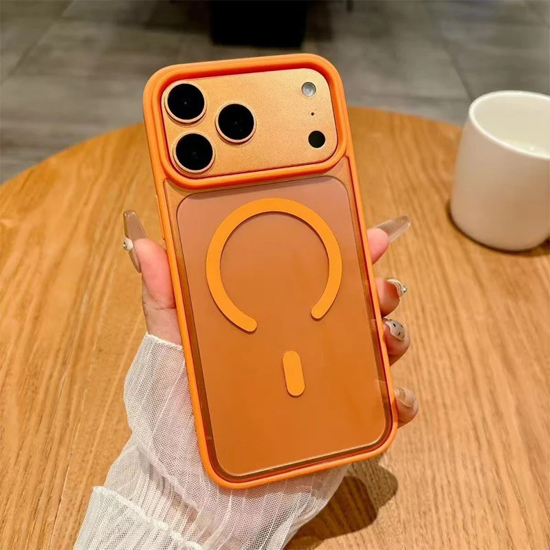 Dành Cho Sạc Không Dây Màu Kẹo Mờ Ốp Lưng Cho iPhone 17 16 11 15 14 13 12 Pro Max Plus 17 Air Từ Ốp Lưng