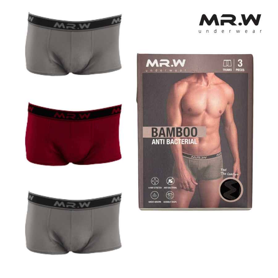 Set 3 quần lót nam Wacoal Mr.W IWMP73019 98% Bamboo Mát hơn Cotton, kháng khuẩn, thấm hút mồ hôi - WMP73019