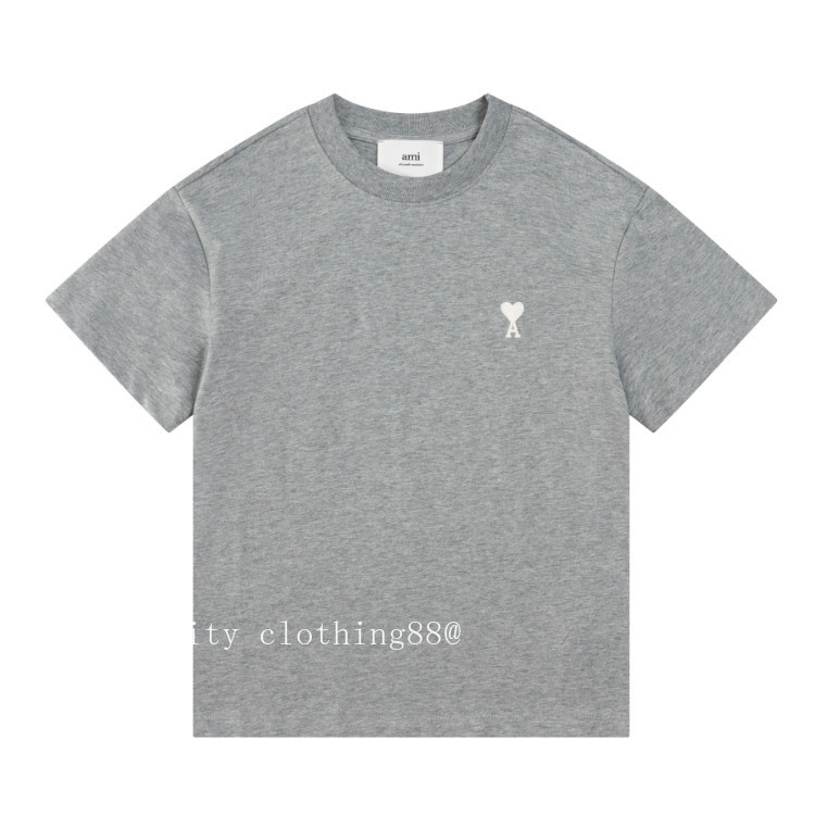 Áo thun cotton cổ tròn thêu trái tim trắng - Chất liệu tốt, sẵn sàng giao ngay