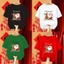 Joyful Trẻ Em Giáng Sinh Áo Thun Ông Già Noel Xe Trượt Tuyết In Hình Ngày Lễ Kỷ Niệm Tay Ngắn Tee