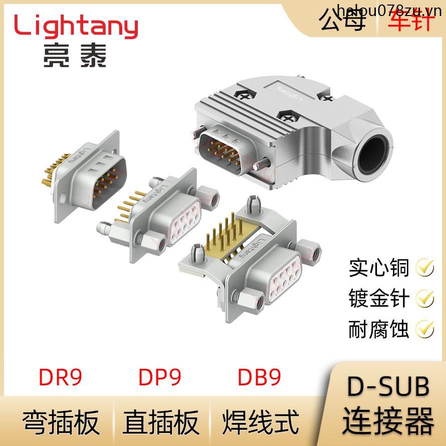 D DB9 DP9 DR9P Nam Nữ Đầu Chắc Chắn Pin Cắm Ổ Cắm Dây Hàn Thẳng Cong ...