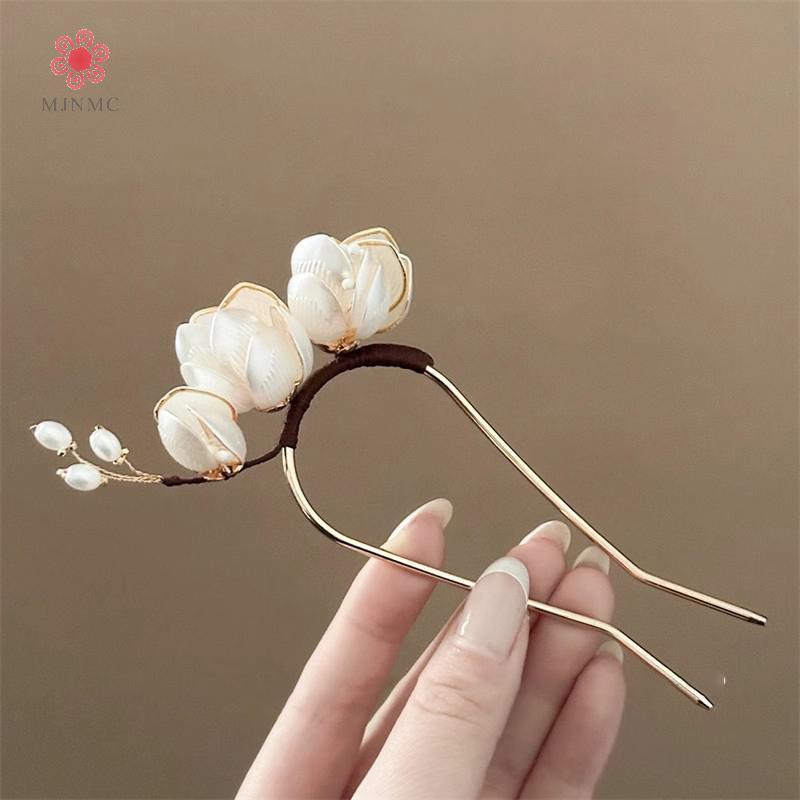 Kẹp tóc mộc lan vintage hợp kim - Thanh lịch và thời trang mới