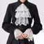 NKSFX Cổ Giả Xù, Cổ Ren Jabot Trắng Có Thể Tháo Rời, Đa Năng Phong Cách Victoria Cosplay Phụ Kiện Cổ Trang Trí Cho Người Biểu Diễn Sân Khấu