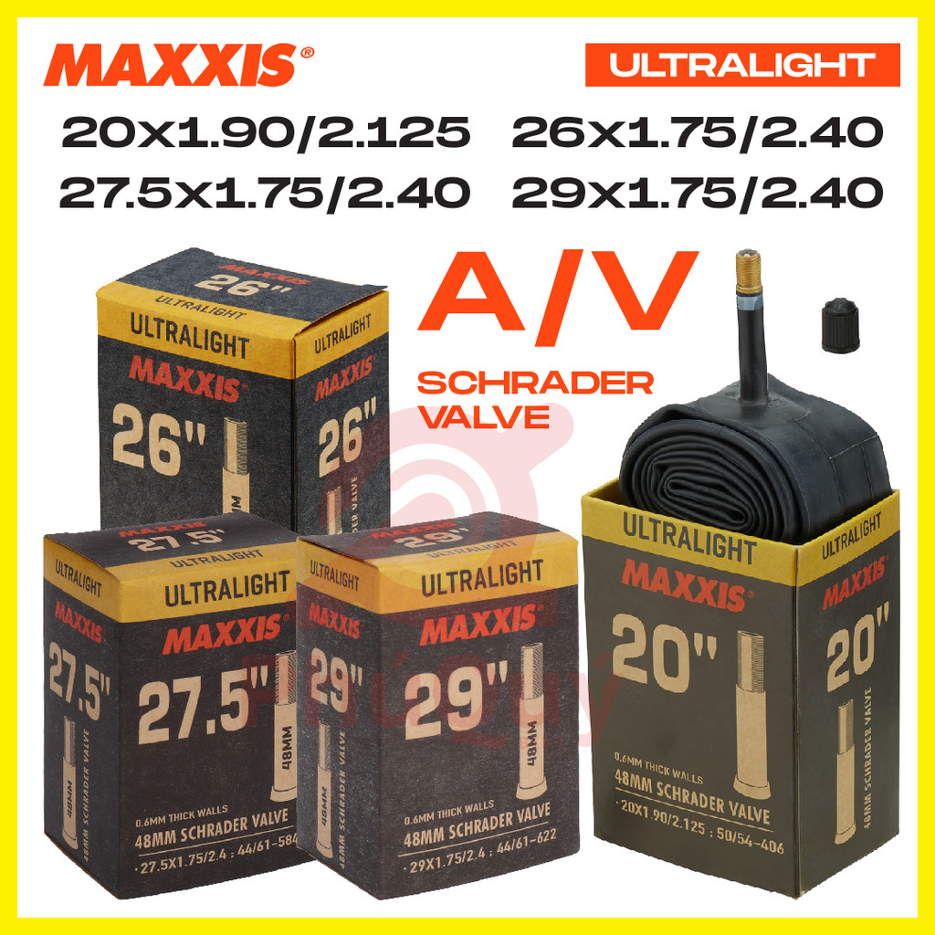 RUỘT SĂM XE ĐẠP MAXXIS  ULTRALIGHT  SIÊU MỎNG SIÊU NHẸ - ĐỦ CÁC THÔNG SỐ