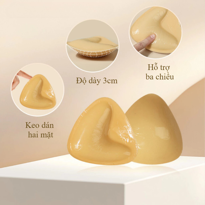 Miếng Độn Ngực Tam Giác Hai Mặt Keo - Miếng Độn Ngực Tam Giác Hai Mặt Keo, Chống nước và mồ hôi