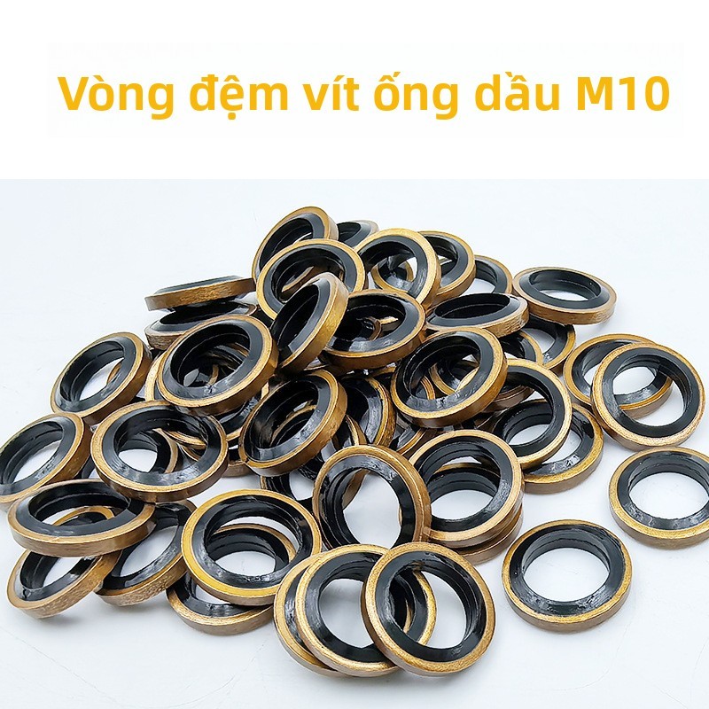 M10 Dầu Seal Gasket Ống Dầu Vít Bơm Phanh M10 Ống Dầu Vít Niêm Phong Caliper Dầu Đầu Vào Dầu Ổ Cắm Vít Gioăng BSYG