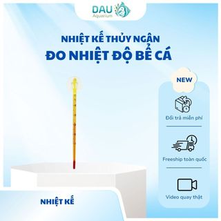 Nhiệt kế thủy ngân gắn thành bể - Đo nhiệt độ bể cá