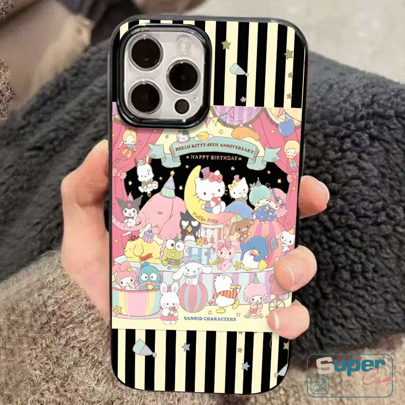 Ốp Lưng Tương Thích Cho IPhone 13 11 16 17 15 14 12 Pro Max Air 15 14 17 13 12 16 Pro 7 6 8 16 15 14 6s Plus X XR XS Max SE 2020 Kẹo Hello Kitty Dễ Thương Ngọt Ngào Bìa mềm Doodle màu