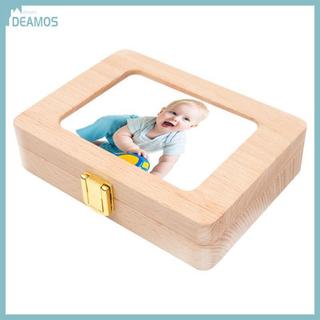 DE Organizer Lưu trữ răng sữa Khung ảnh Hộp răng rụng tóc cho thai nhi