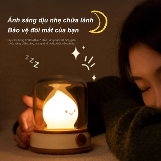 【BabyJoy】Đèn decor sạc USB hình ngọn lửa Calcifer Lamp,Đèn bàn Mini dễ thương,Đèn ngủ dịu nhẹ theo thời gian cho trẻ em