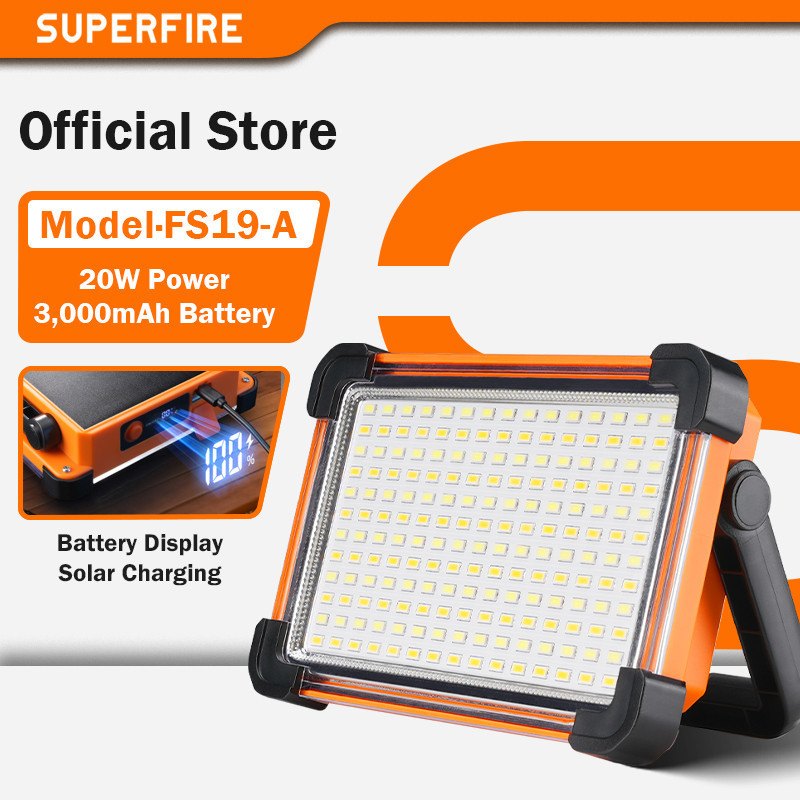SUPERFIRE FS19-A Đèn Năng Lượng Mặt Trời Khẩn Cấp 20W Có Thể Sạc LED ...