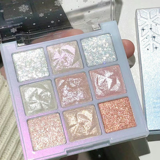 Bảng Phấn Mắt Chín Màu Bông Tuyết Trong Suốt Lấp Lánh Galaxy Kim Cương Trang Điểm Cảm Thấy Làm Sáng Điểm Nổi Bật Nằm Tơ Đẹp Mịn Lấp Lánh