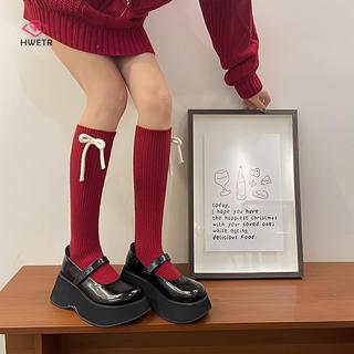 HWTRE All-Star Giáng Sinh Màu Đỏ, Cashmere & Nhung Retro Y2K, Ấm Áp Cho Mùa Đông