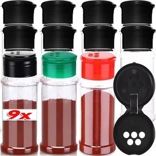 3 / 6 / 9 Lọ Gia Vị Trong Suốt - 100ml Muối Tiêu Bình Lắc Có Nắp Tiện Ích Nhà Bếp
