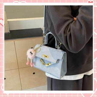( TẶNG KÈM BÔNG ) Túi xách nữ đeo chéo thời trang da nhung họa tiết xinh xắn Liistore K235