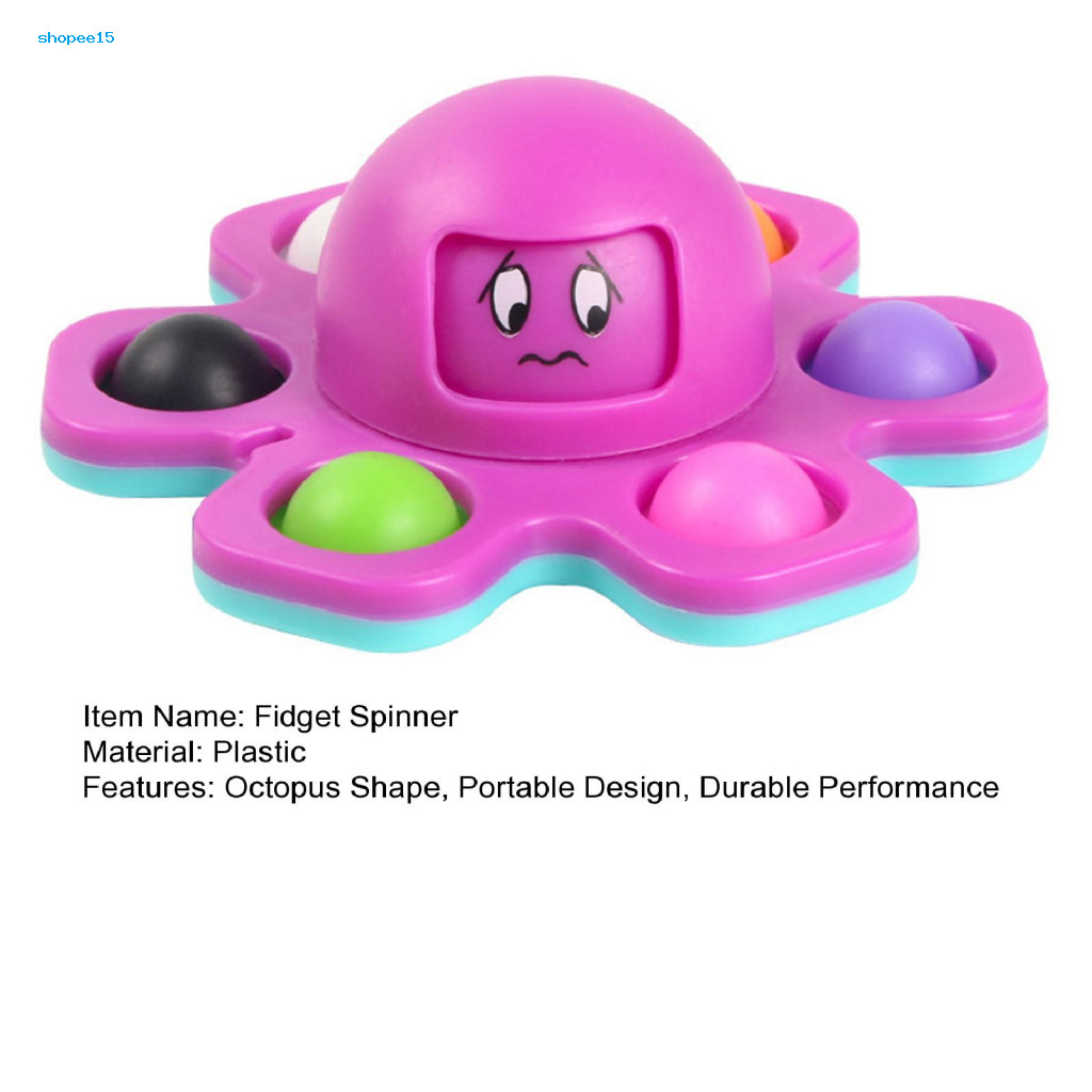 < COD > Dụng cụ giảm căng thẳng cho trẻ em Fidget Spinner Hình bạch tuộc Xoay Đồ chơi giảm căng thẳng Con quay hồi chuyển giải nén di động để hỗ trợ tập trung và giảm lo âu cho trẻ em