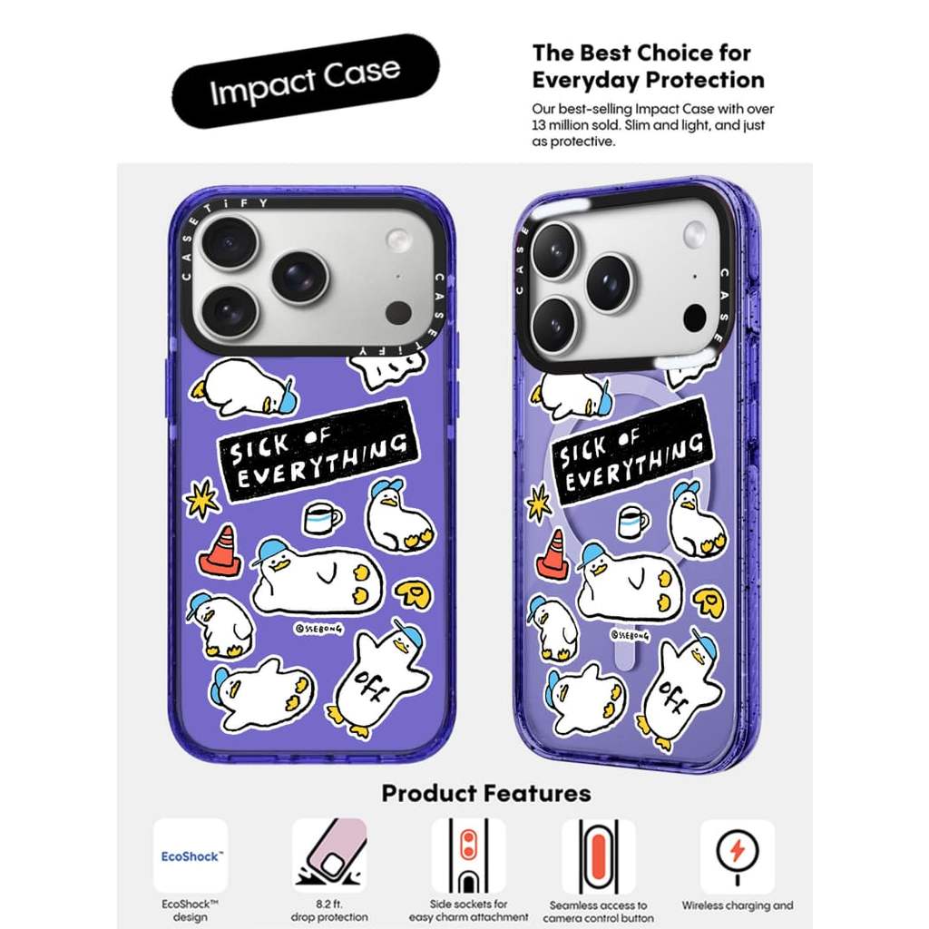 CASECASE X Ori Dán Peri Tím Trong Suốt Cứng Từ Tính Hút Tác Động Dành Cho Apple IPhone 12 13 14 15 16 17 Pro Max Plus Không Khí Có Hộp