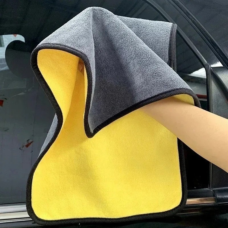 5 / 10 Chiếc Khăn Lau Giặt Siêu Thấm Hút / Khăn Microfiber Ô Tô Hai Mặt Cho Dụng Cụ Đánh Bóng Tự Động