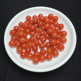 Nam Đỏ Chalcedony Hạt Tròn - Nguyên Liệu Làm Vòng Tay