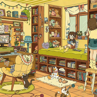 ENWEI 3 Cái [Heart Home Series] Miếng dán phong cảnh cực lớn 3D chống nước Maiden Dreamland Phong cách hoạt hình để ghi nhật ký Trang trí sổ lưu niệm