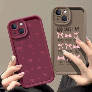 Tương thích với OPPO A5X A5 A5i Pro A3 Pro A6 Pro A36 A76 A96 A74 Vỏ Mềm Silicon Họa Tiết Nơ Màu Hồng