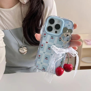 Ốp điện thoại họa tiết anh đào 17promax Thích hợp cho iPhone 11 12promax 12 13 14 15 pro max Ốp điện thoại 14promax 15pro 16 Pro max 17 17pro